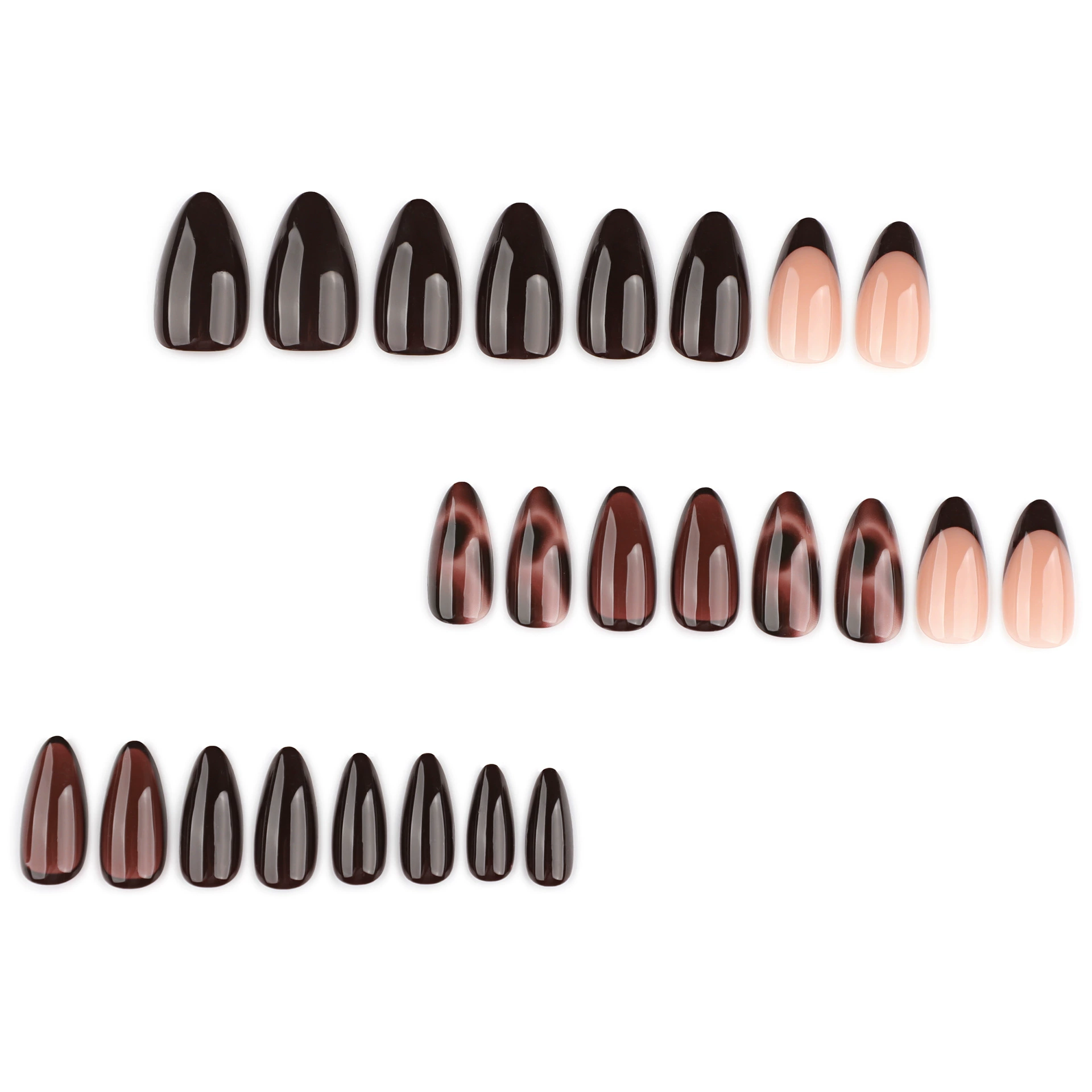 Mocha Marble Brown Nails