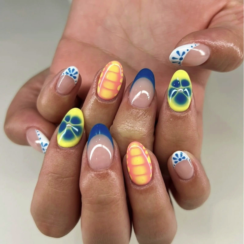 Joyful Splash Multicolor Nails