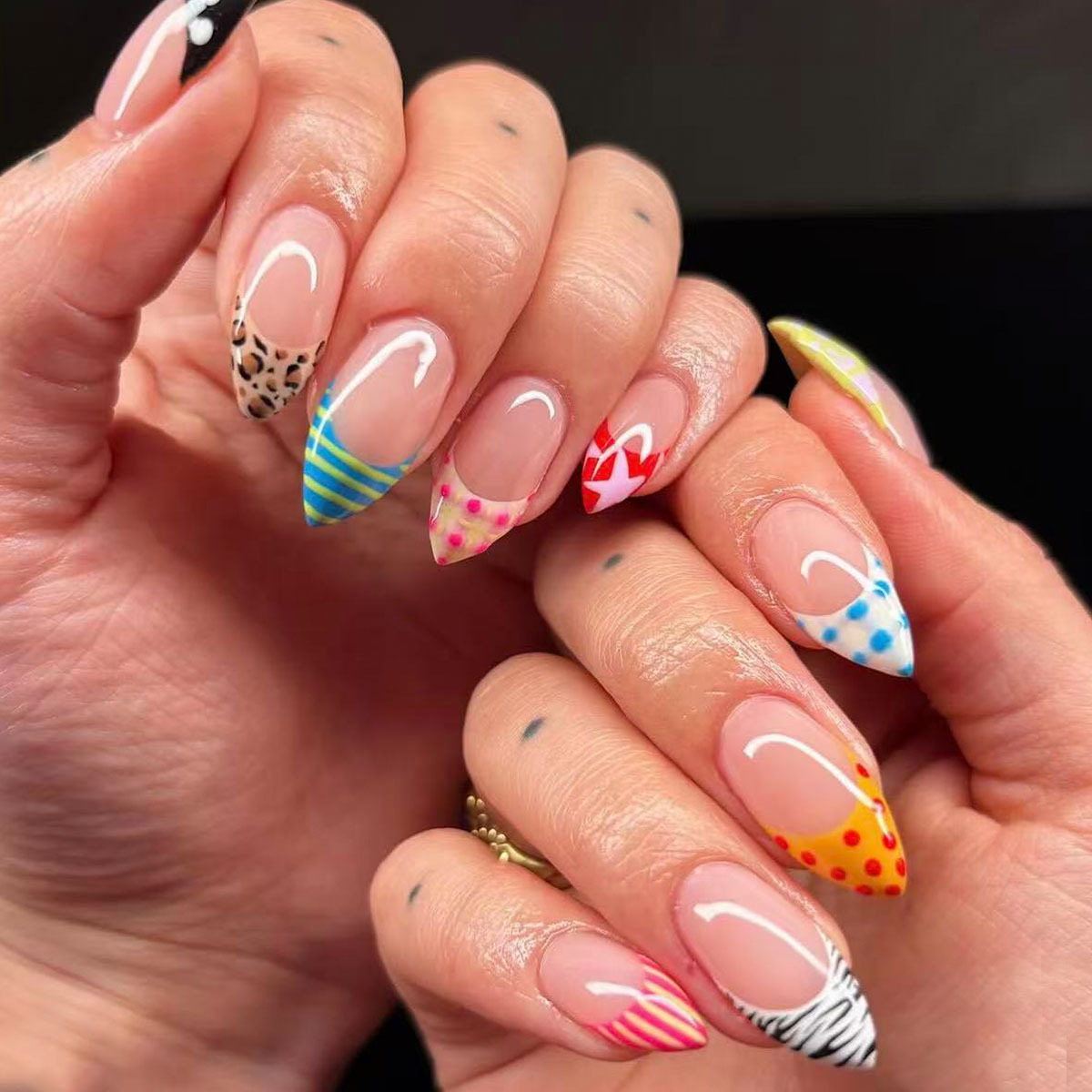 Bright Bits Multicolor Nails