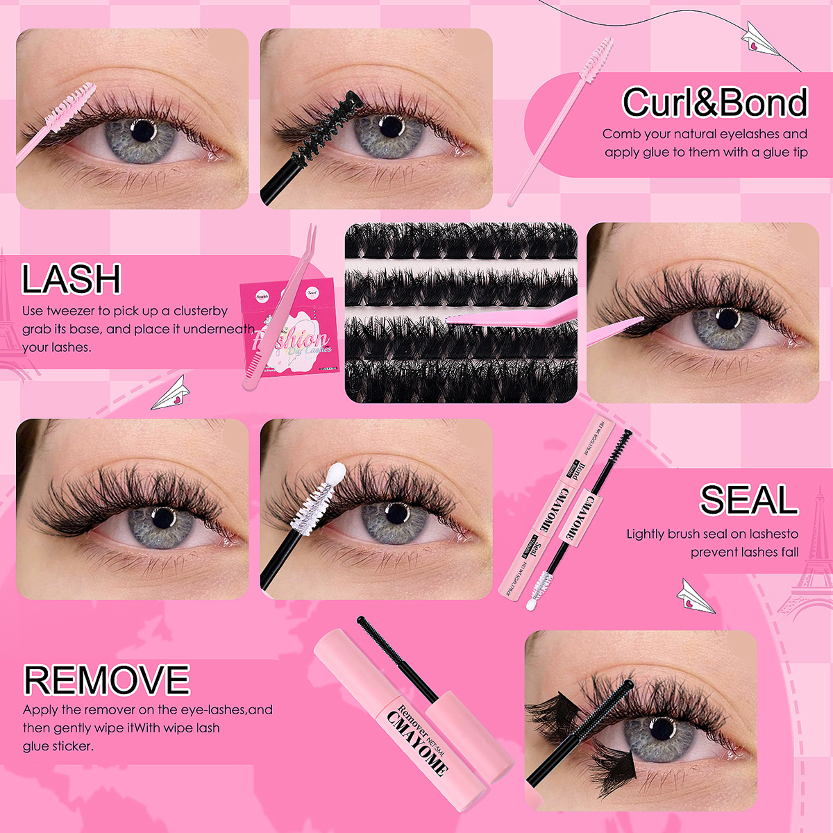 Beauty Spot Segmented Natural Eyelashes Set