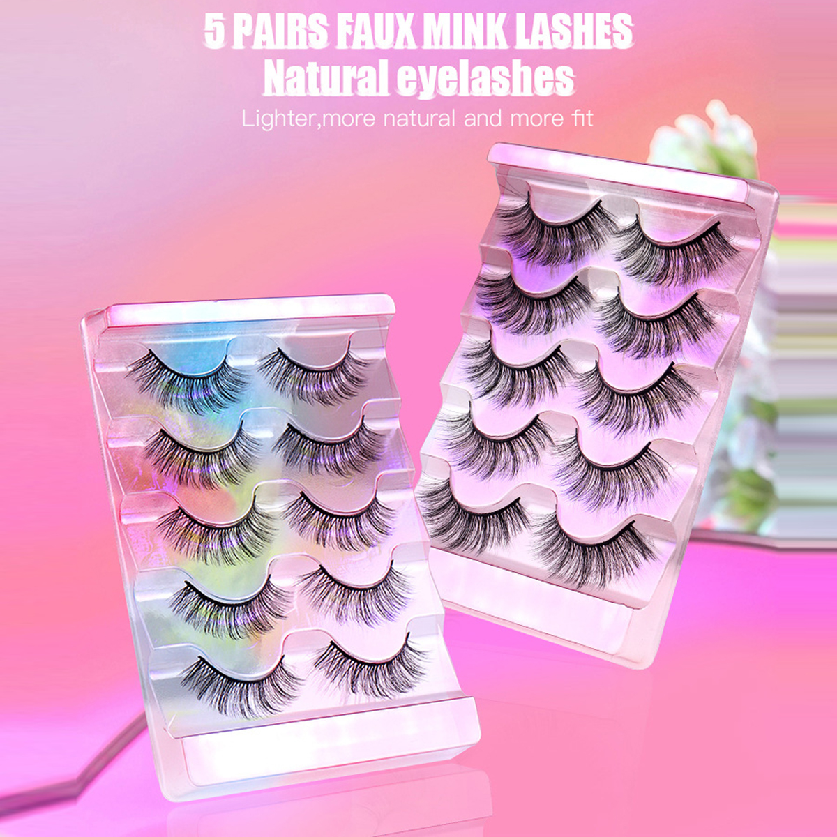 French Chic 5 Pairs Natural Lashes