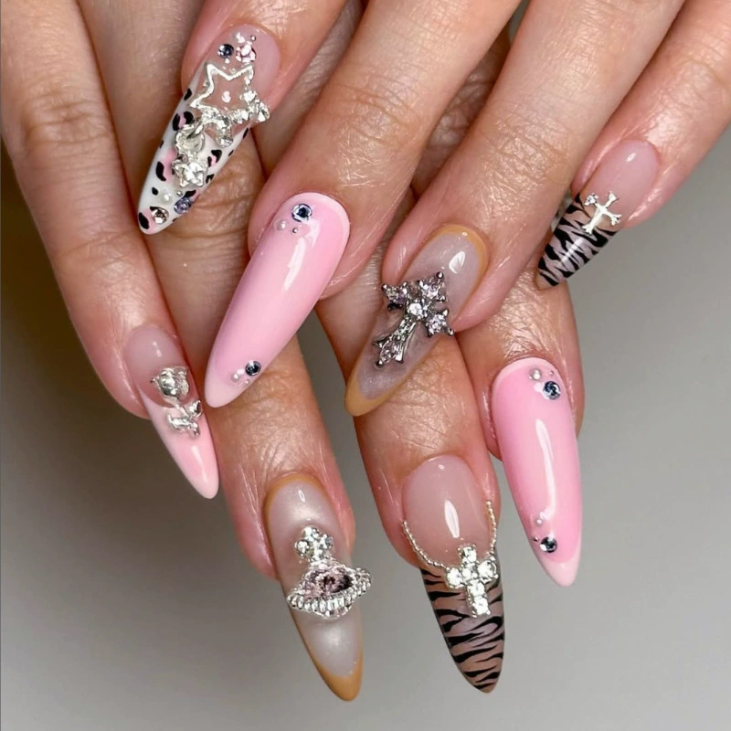 Bubble Pop Pink Nails