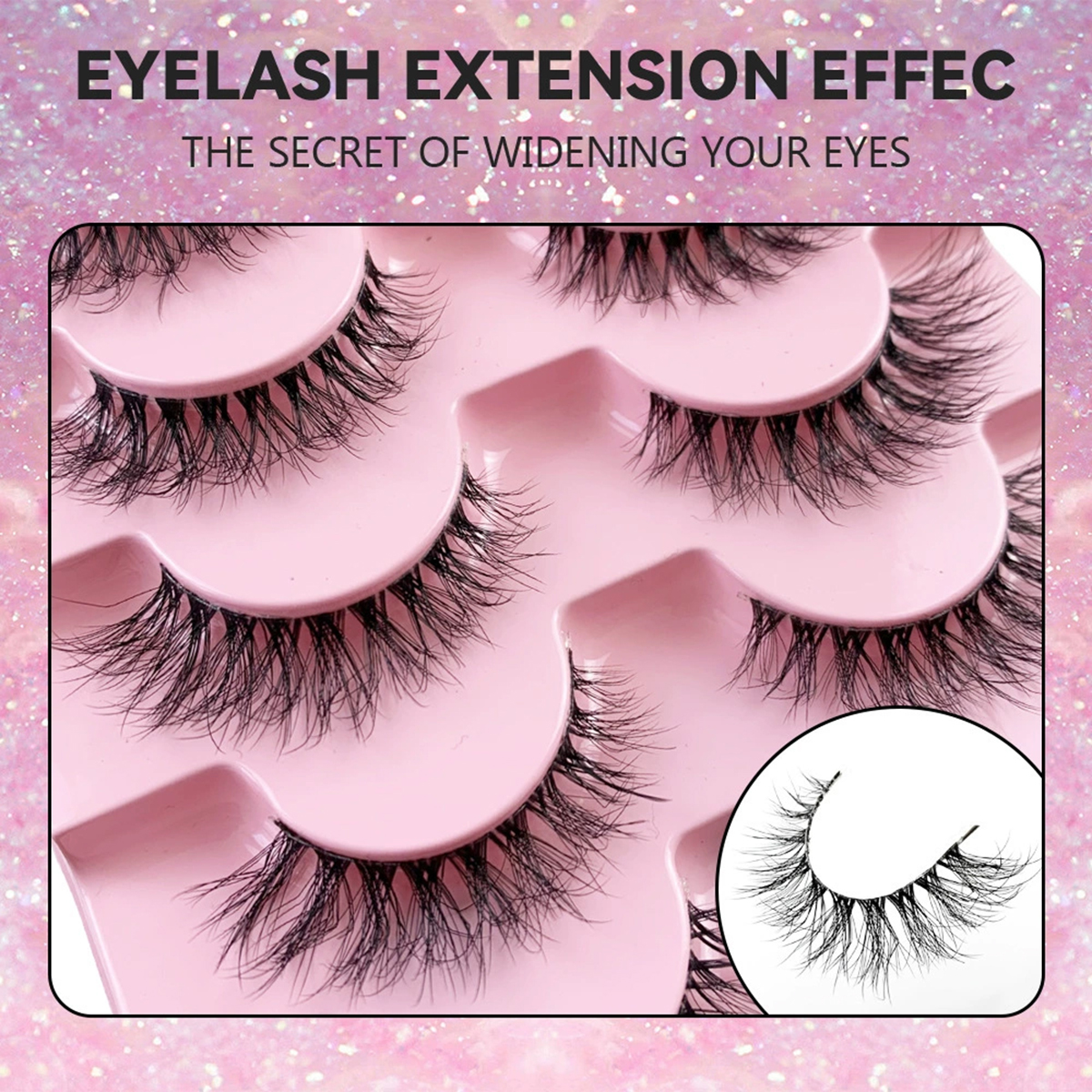 [Copy]Butterfly Wing 7 Pairs Natural Lashes