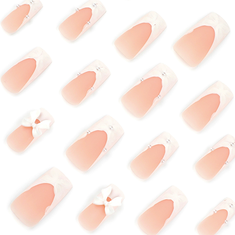 Elegant Knot Pink Nails