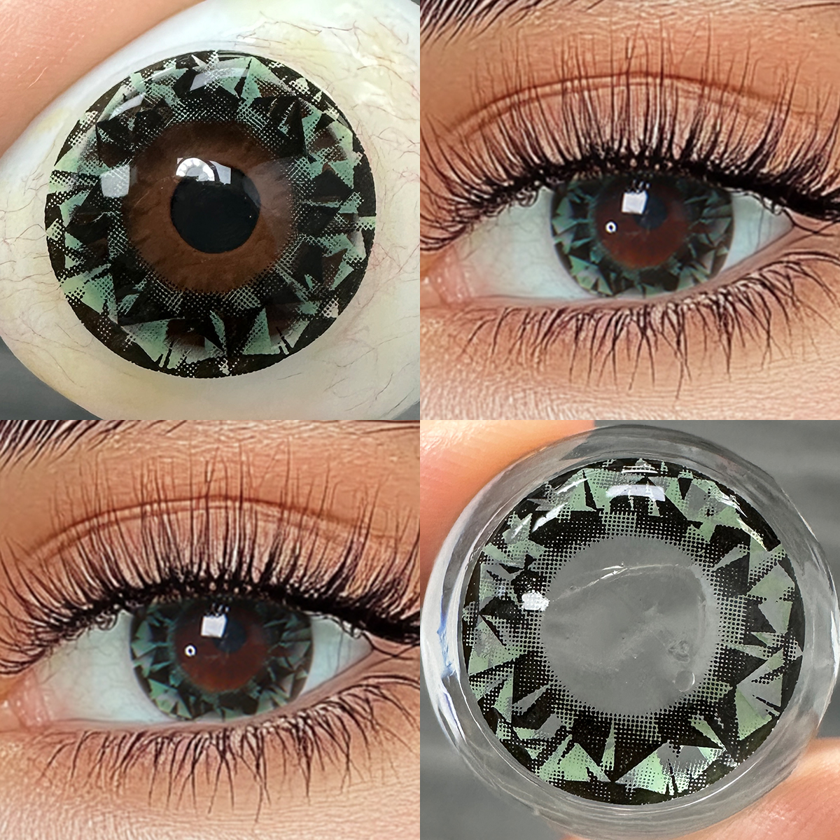 Jade Shard Green Costume Yearly Contact Lenses