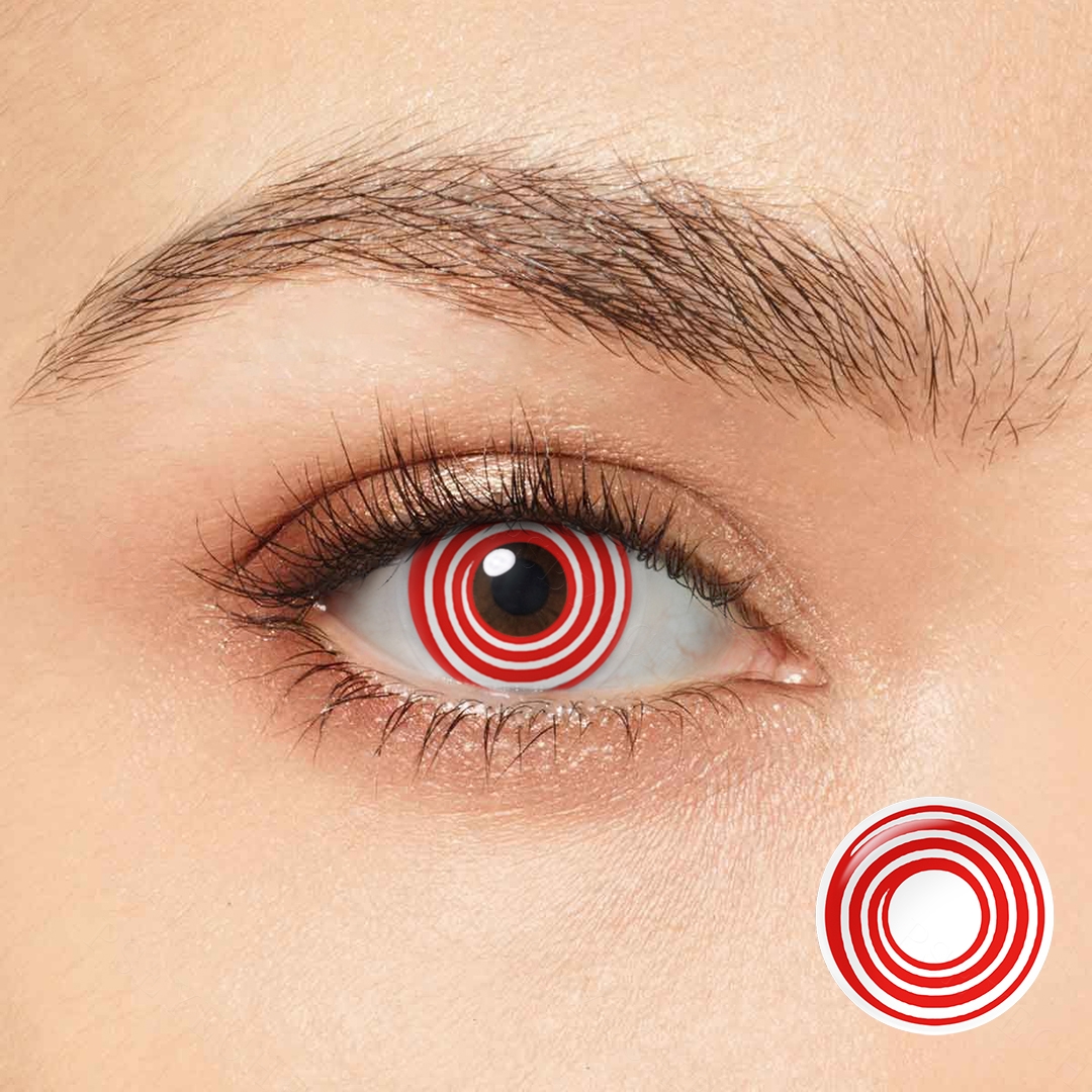 Scarlet Ripple Red Costume Yearly Contact Lenses | 2 Pcs