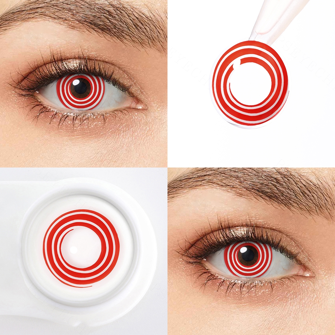 Scarlet Ripple Red Costume Yearly Contact Lenses | 2 Pcs