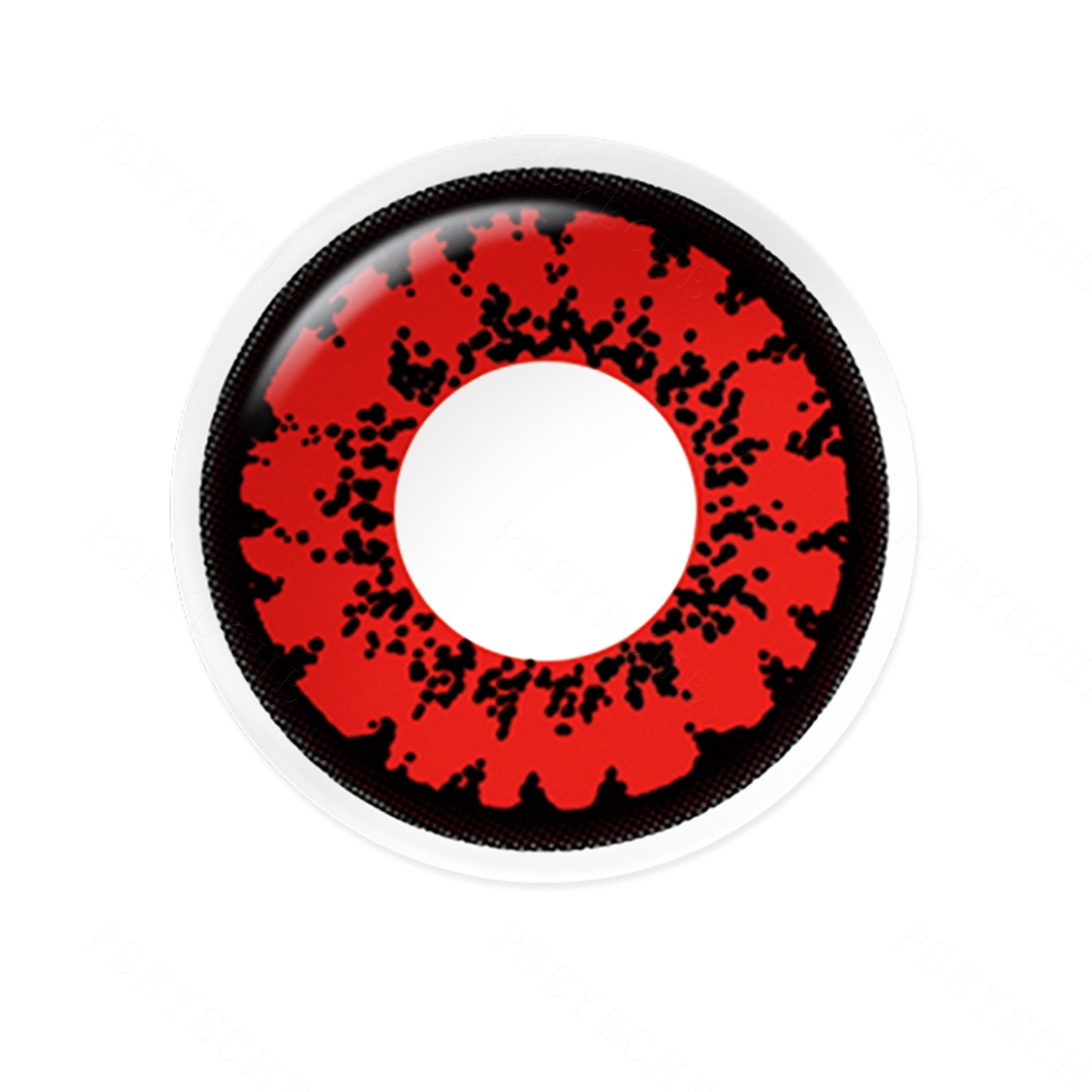 Blood-Splatter Eclipse Red Costume Yearly Contact Lenses | 2 Pcs