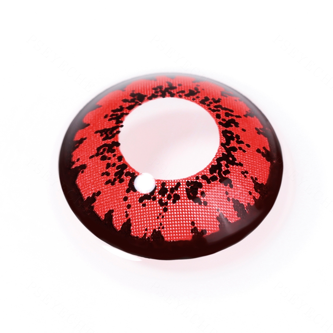 Blood-Splatter Eclipse Red Costume Yearly Contact Lenses | 2 Pcs