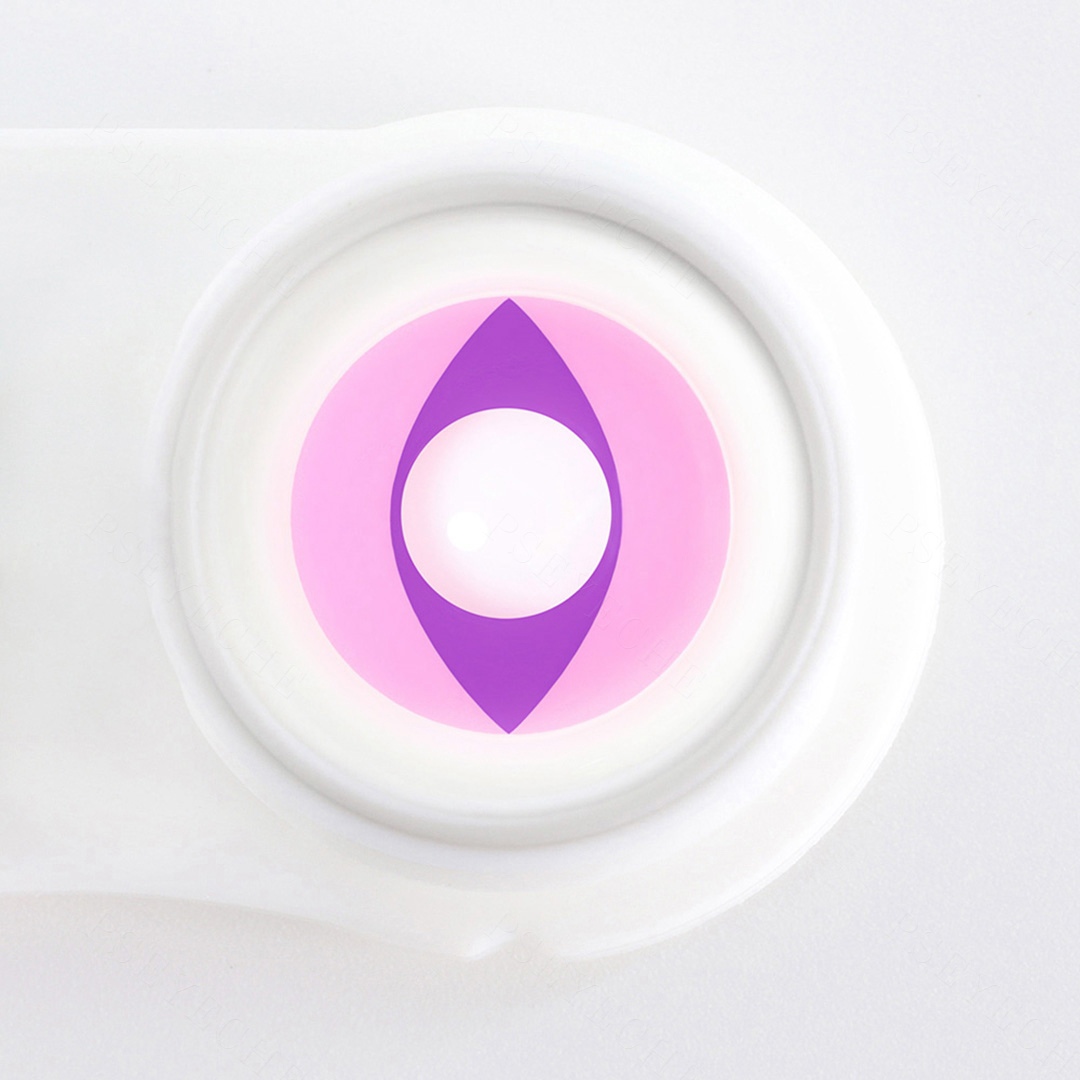 Cat Eye Purple Costume Yearly Contact Lenses | 2 Pcs