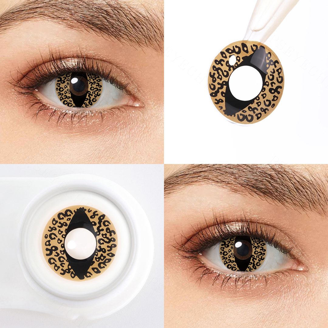 Golden Prowler Brown Costume Yearly Contact Lenses | 2 Pcs