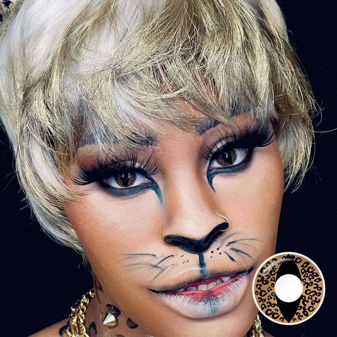 Golden Prowler Brown Costume Yearly Contact Lenses | 2 Pcs