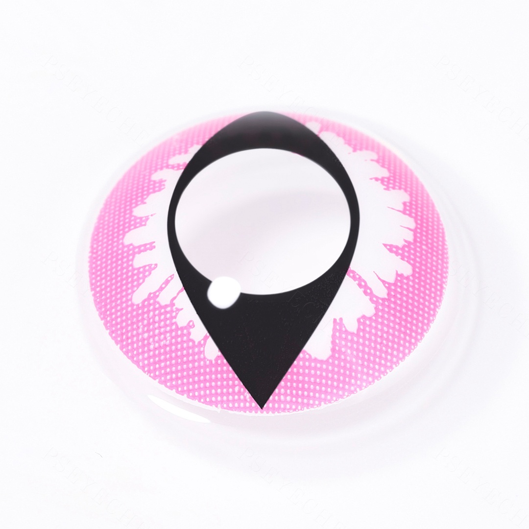 Cat Eye Pink Costume Yearly Contact Lenses | 2 Pcs