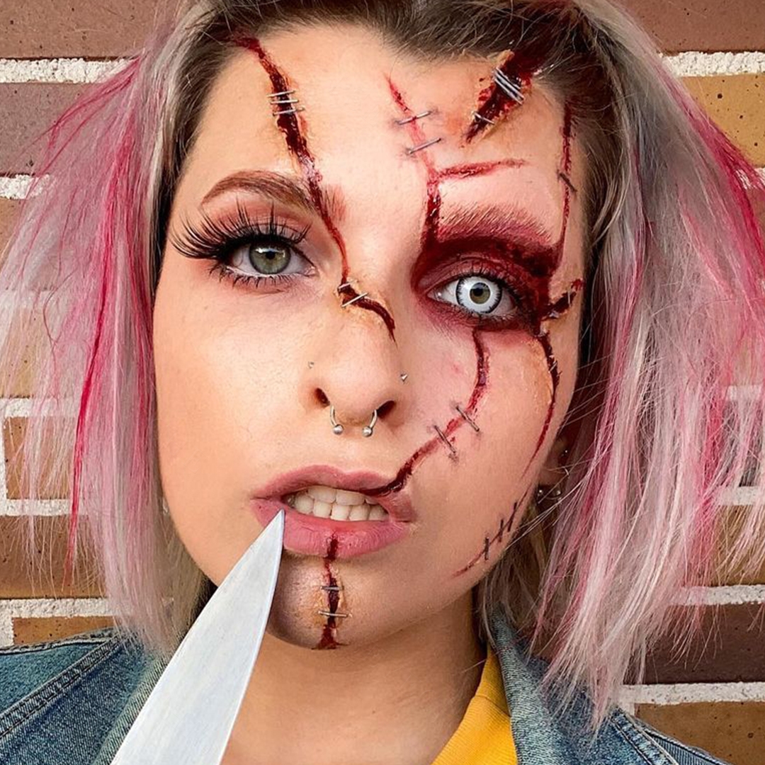 Grey Halloween Yearly Contact Lenses