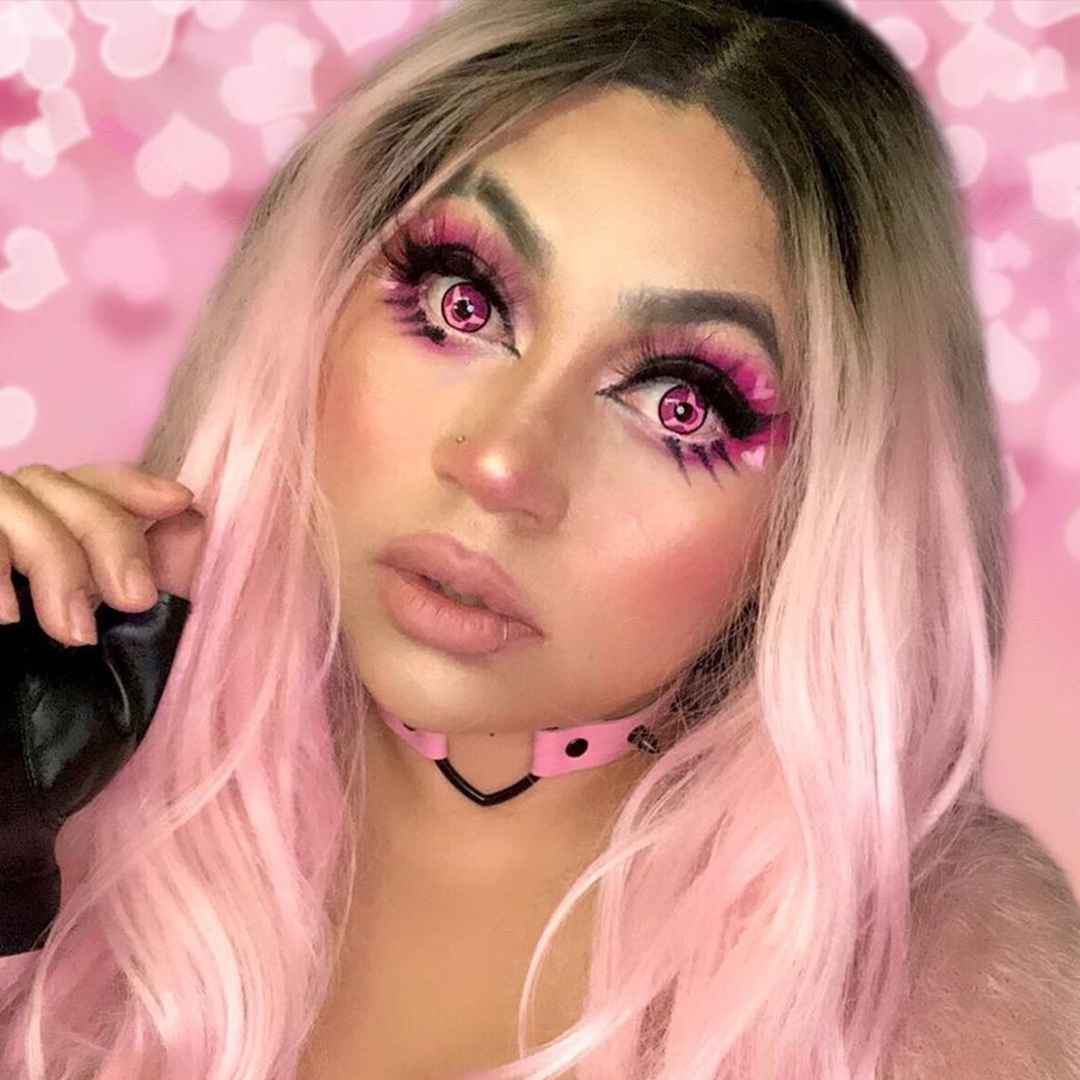 Lelouch Pink Costume Yearly Contact Lenses