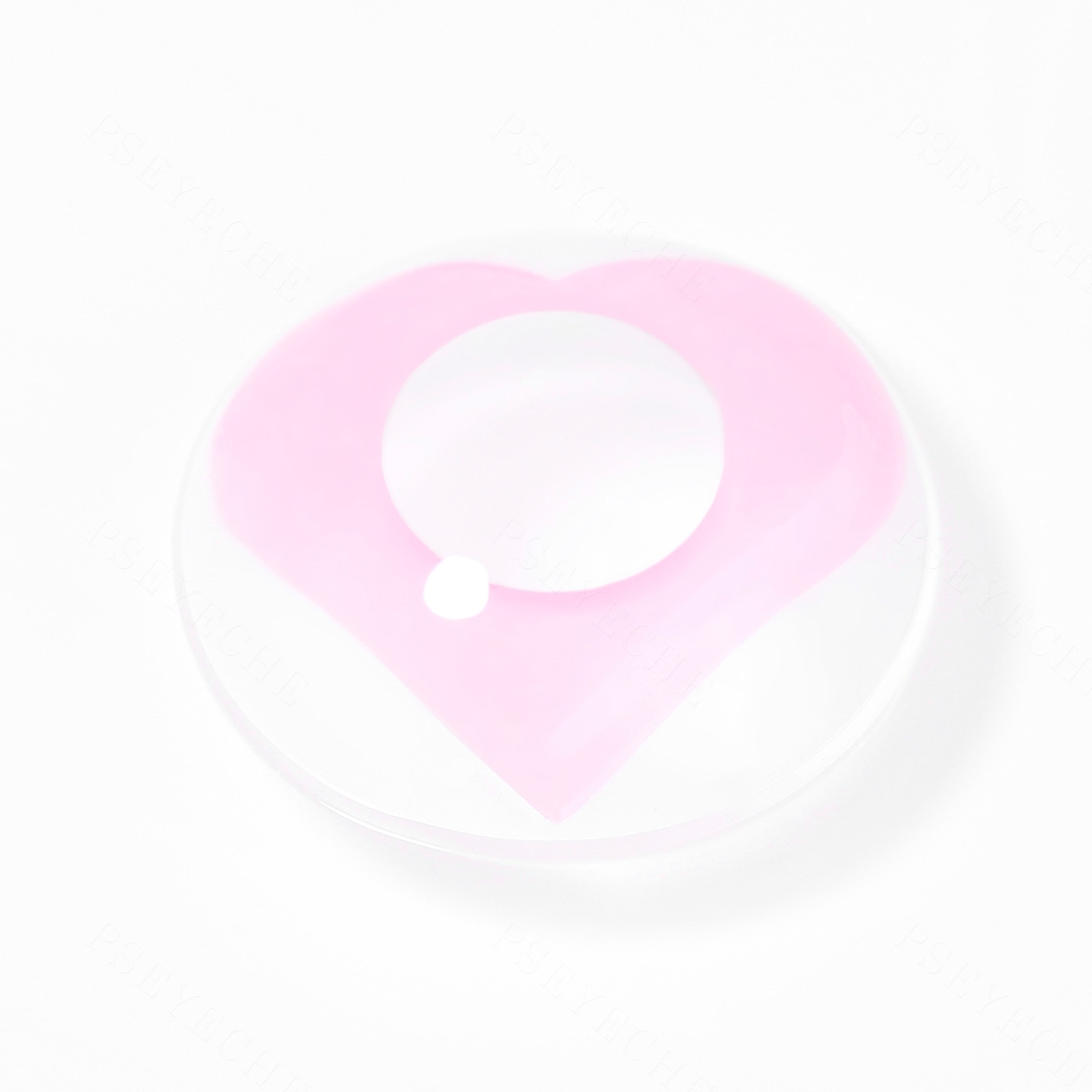 Falling in Love Pink Costume Yearly Contact Lenses