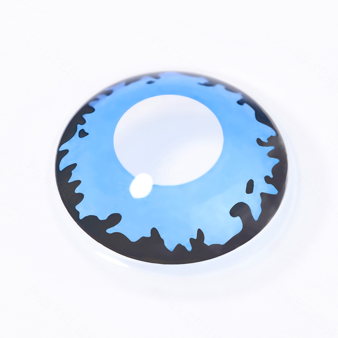 Inkspill Blue Costume Yearly Contact Lenses | 2 Pcs