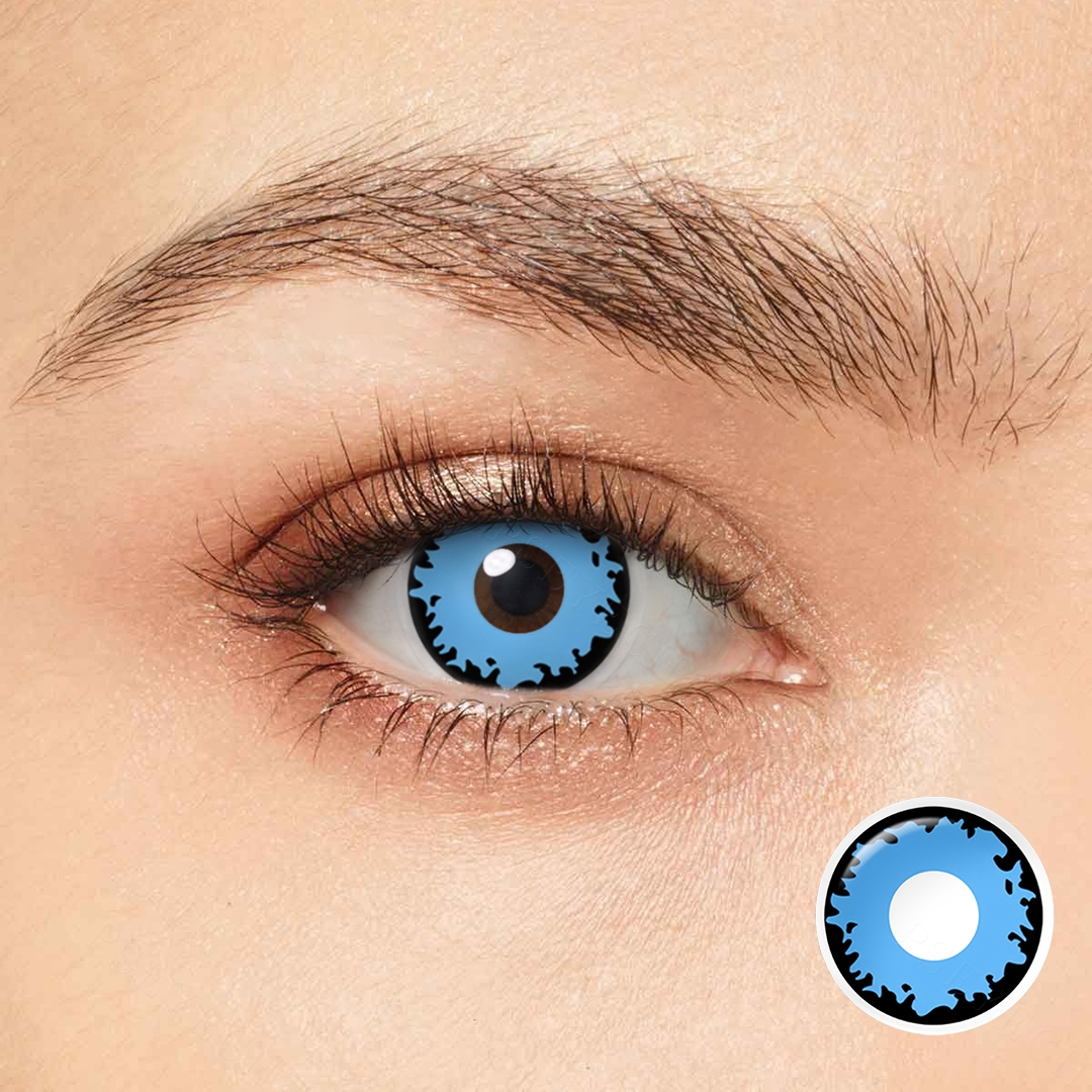 Inkspill Blue Costume Yearly Contact Lenses | 2 Pcs