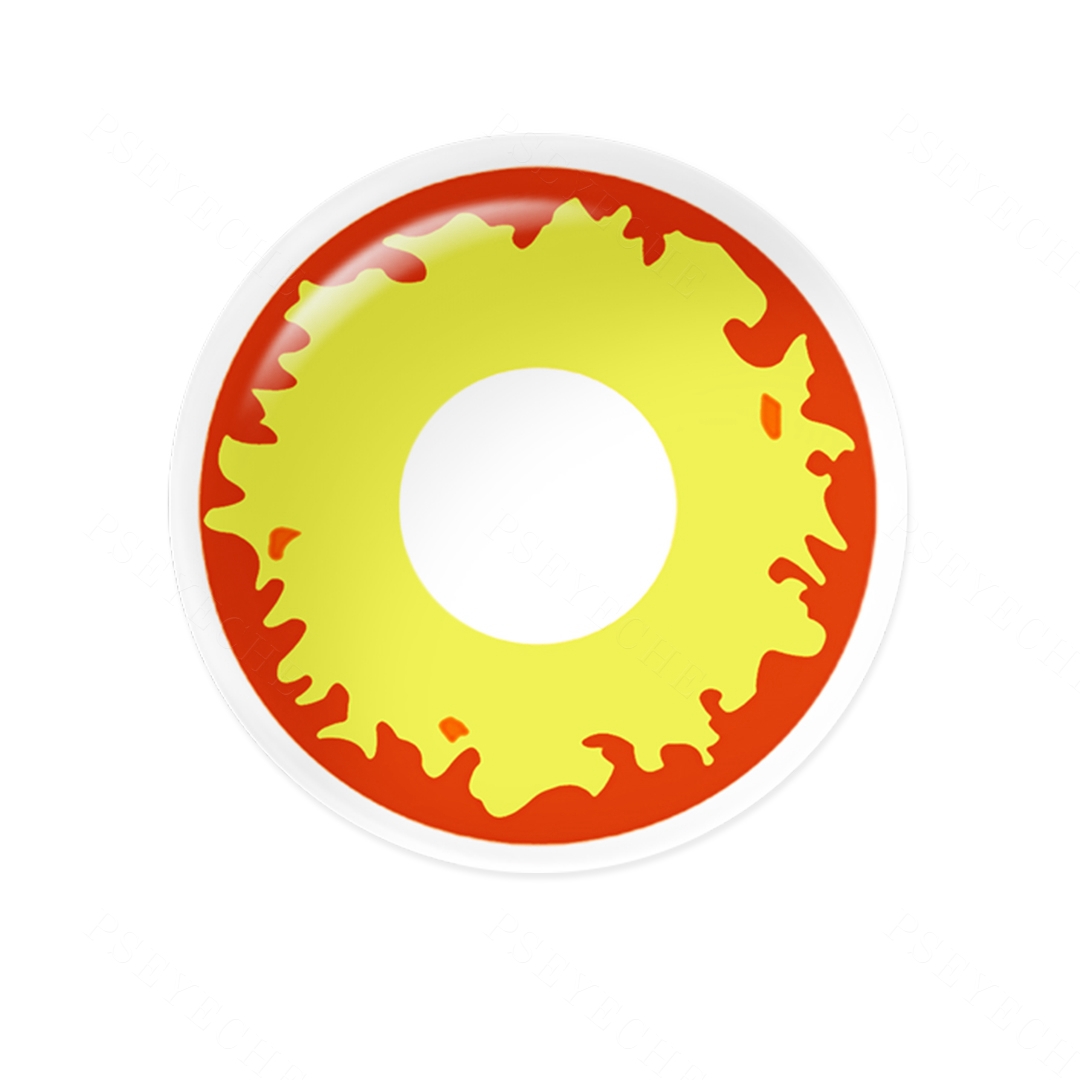 Citrus Inferno Yellow Costume Yearly Contact Lenses | 2 Pcs