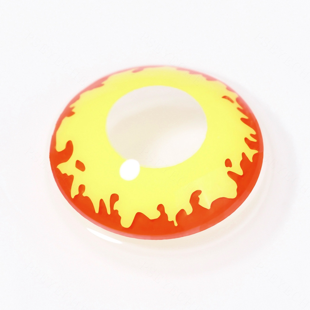 Citrus Inferno Yellow Costume Yearly Contact Lenses | 2 Pcs