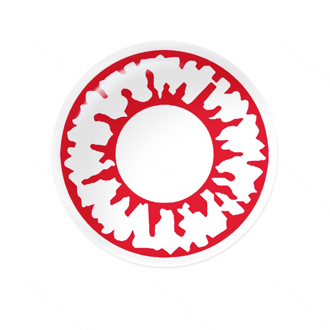 Crimson Capillaries White Costume Yearly Contact Lenses | 2 Pcs