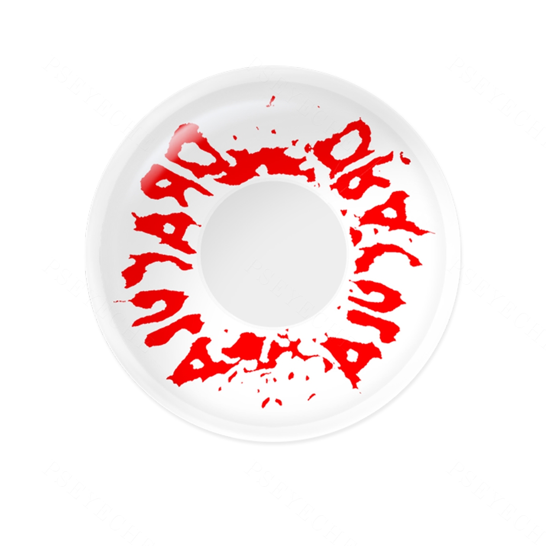 Scarlet Script White Costume Yearly Contact Lenses | 2 Pcs