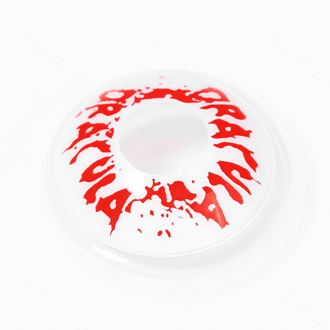 Scarlet Script White Costume Yearly Contact Lenses | 2 Pcs
