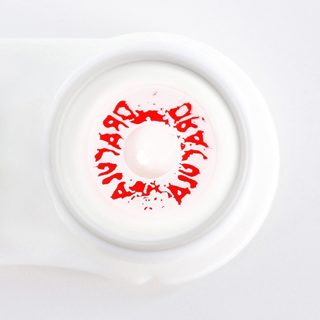 Scarlet Script White Costume Yearly Contact Lenses | 2 Pcs