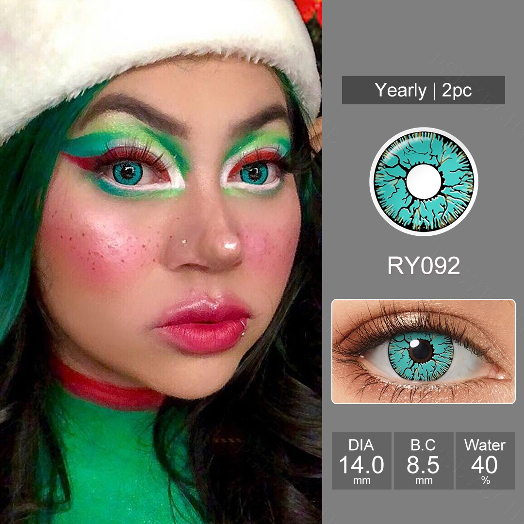 Crack Green Costume Yearly Contact Lenses