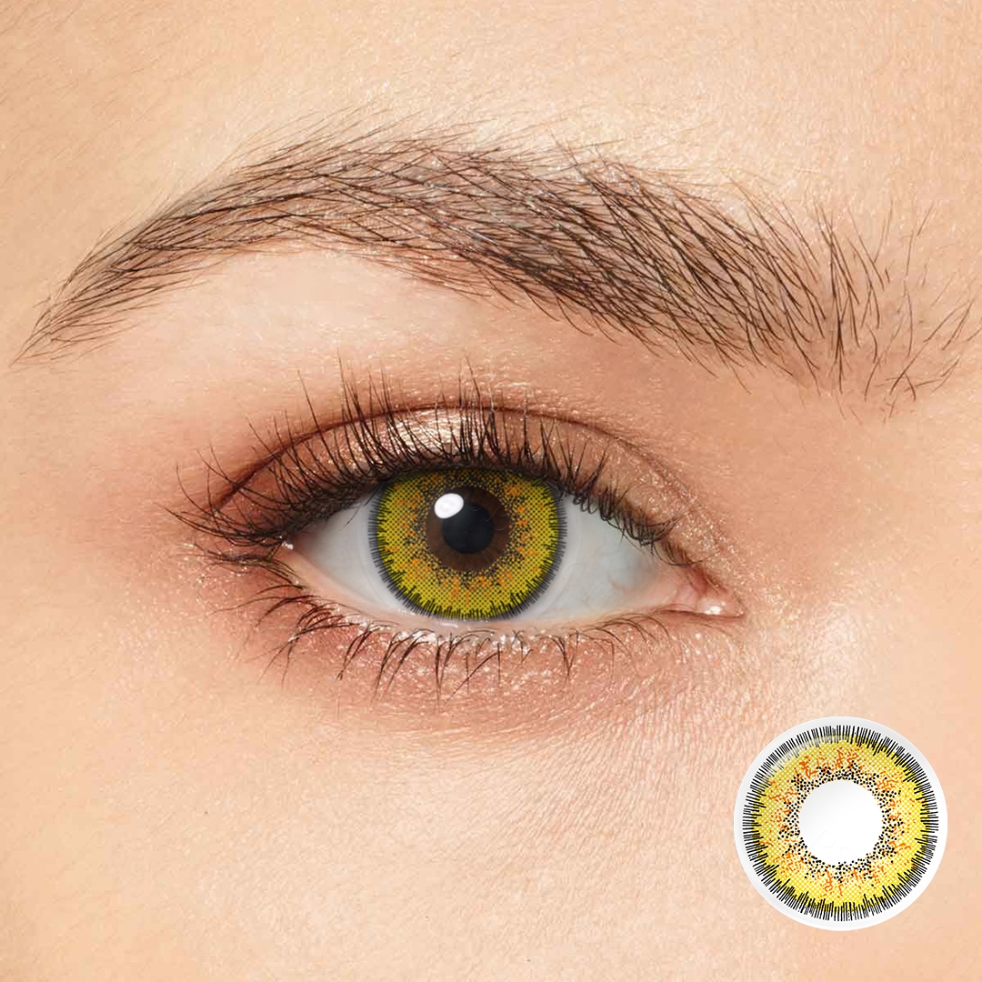 Gilded Thistle Yellow Costume Yearly Contact Lenses | 2 Pcs