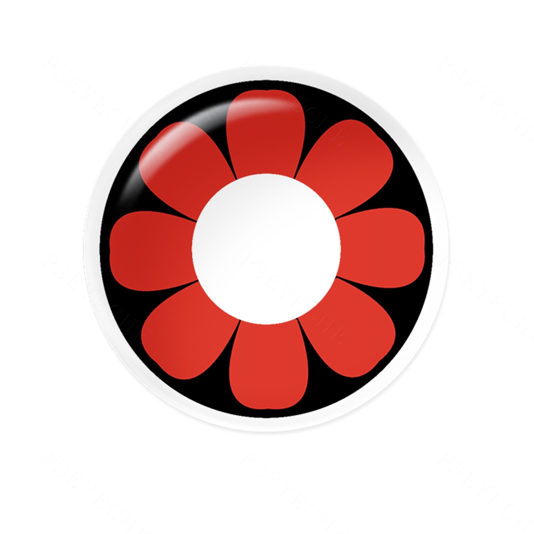 Midnight Poppy Red Costume Yearly Contact Lenses | 2 Pcs