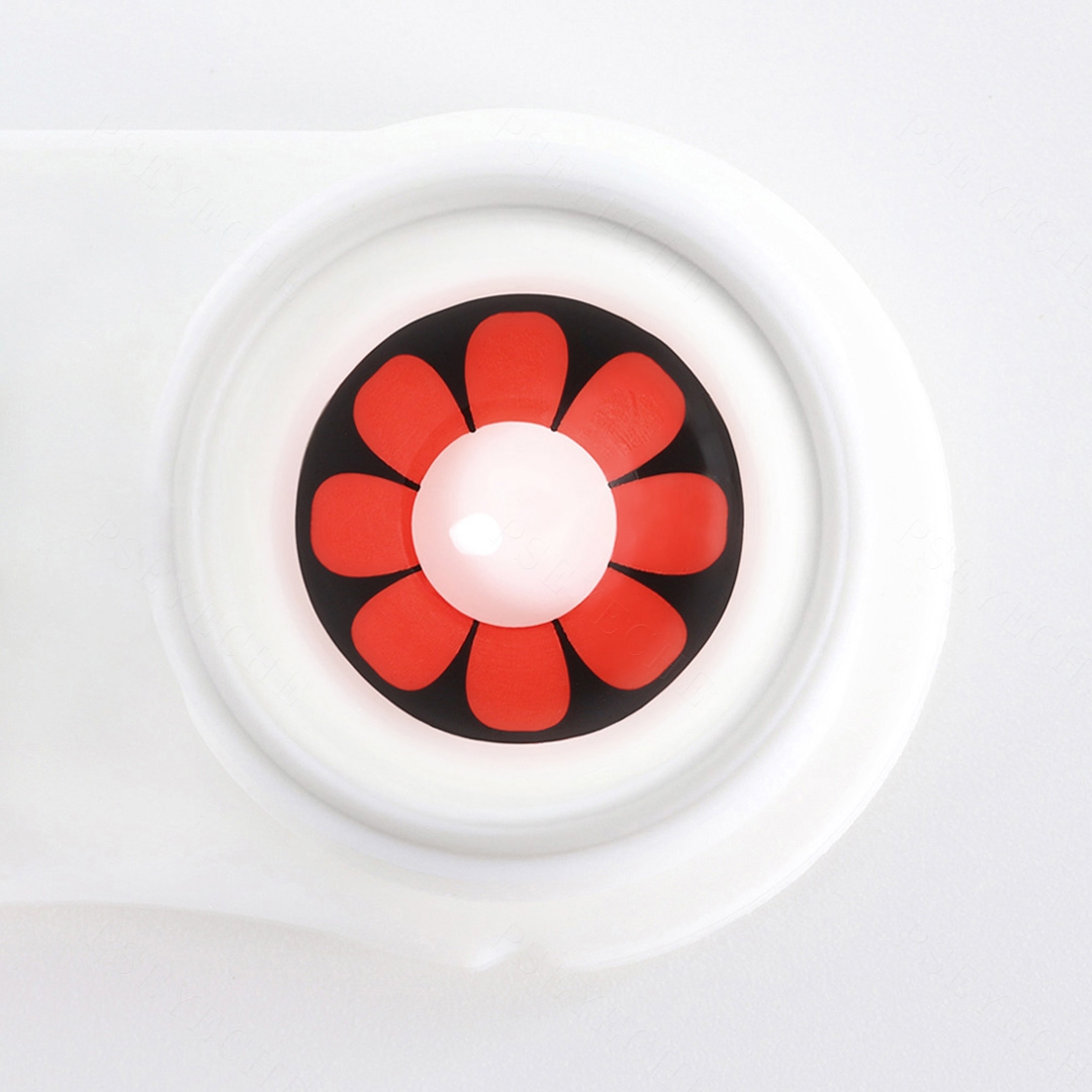 Midnight Poppy Red Costume Yearly Contact Lenses | 2 Pcs