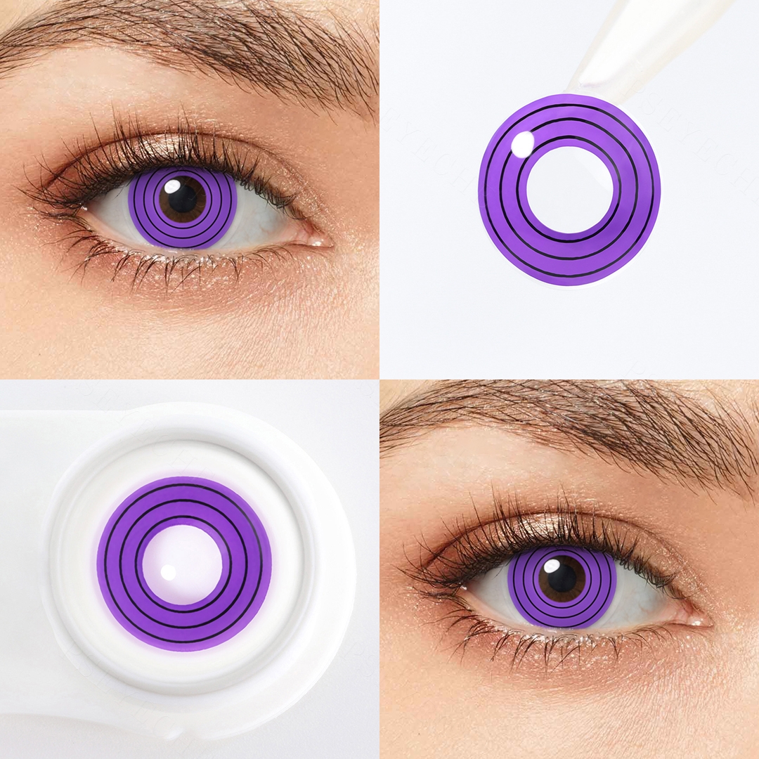 Circle Purple Costume Prescription Yearly Contact Lenses