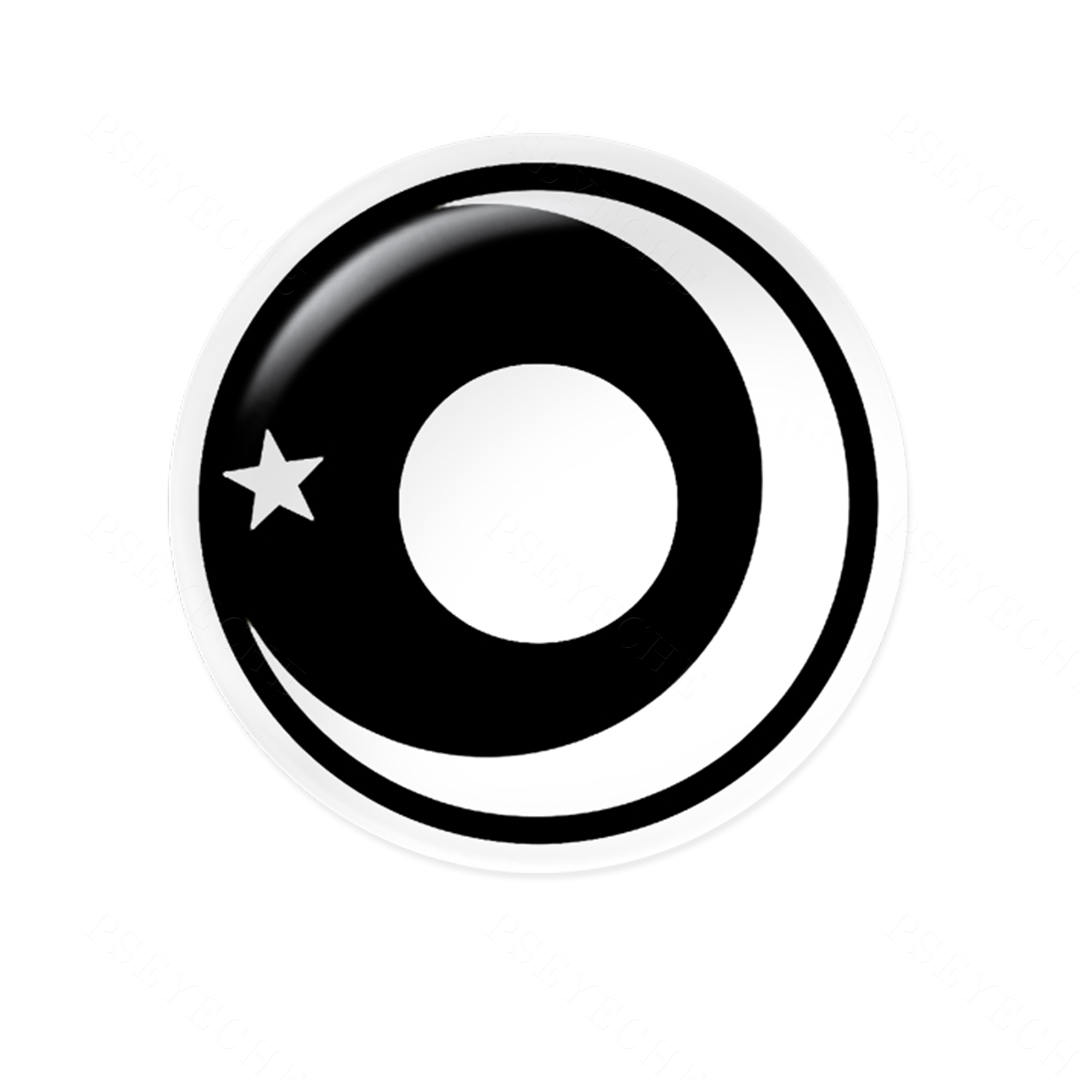 Crescent Black Costume Yearly Contact Lenses
