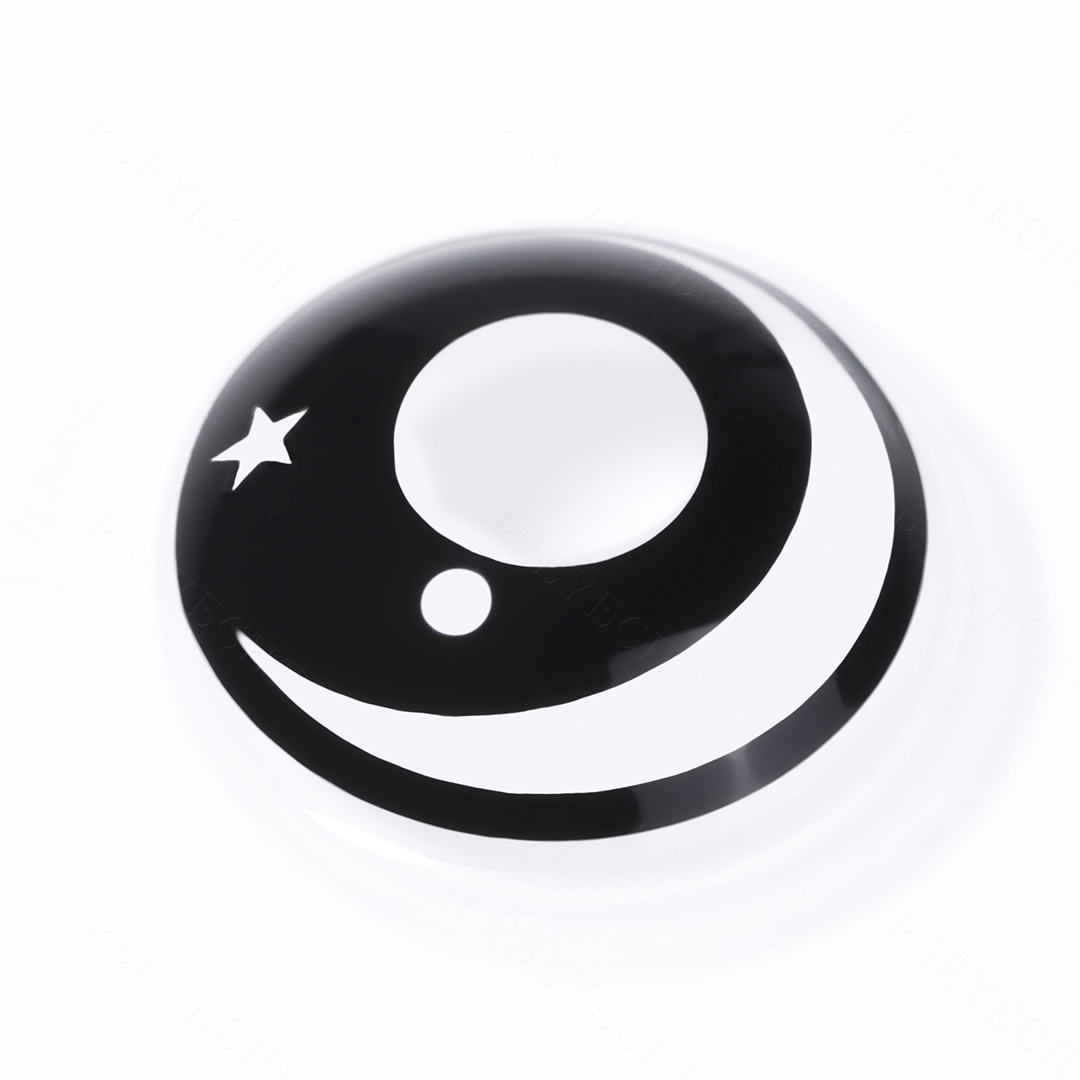 Crescent Black Costume Yearly Contact Lenses