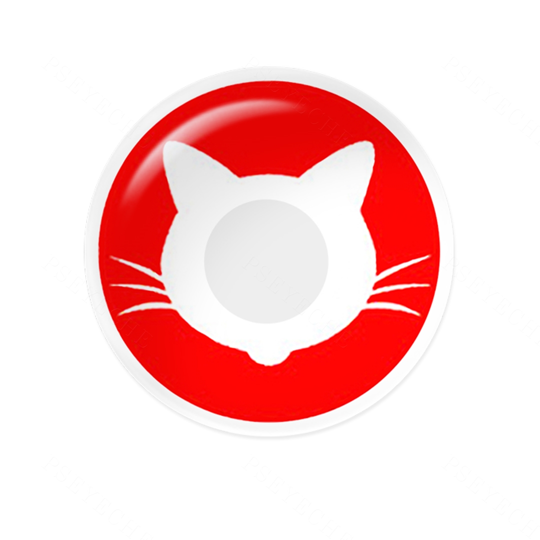 Scarlet Cat Red Costume Yearly Contact Lenses | 2 Pcs