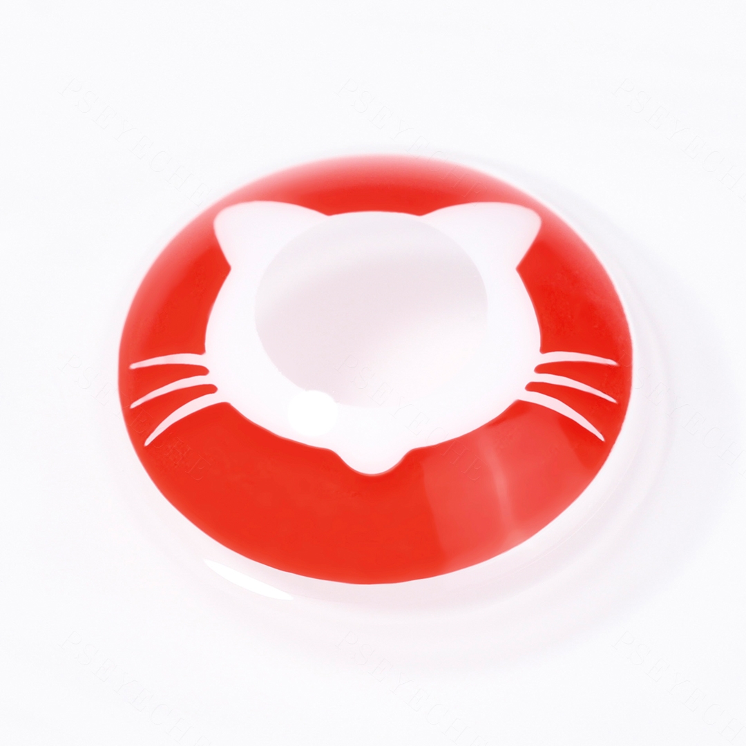 Scarlet Cat Red Costume Yearly Contact Lenses | 2 Pcs