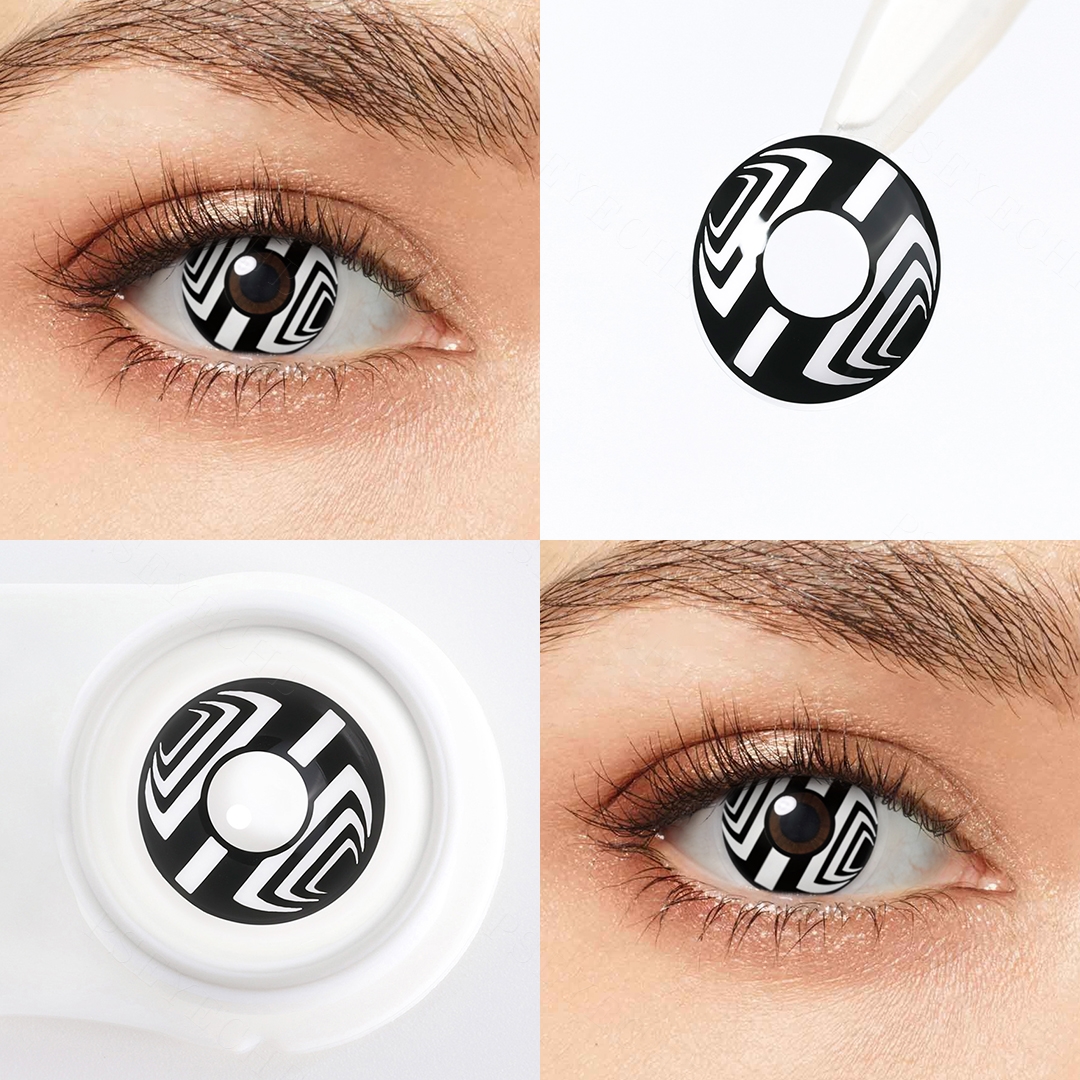 Cyborg Black Costume Yearly Contact Lenses