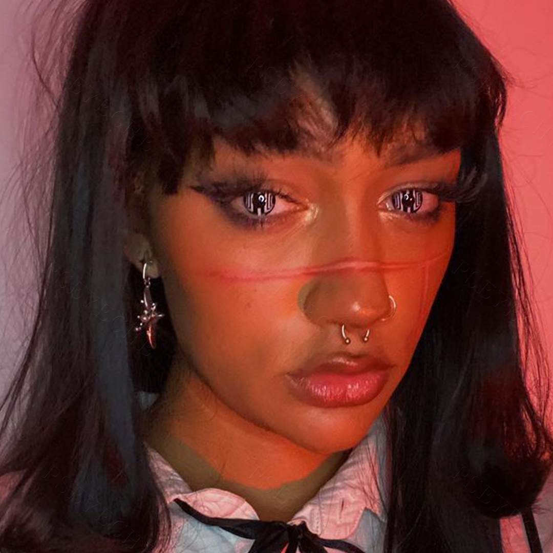 Cyborg Black Costume Yearly Contact Lenses