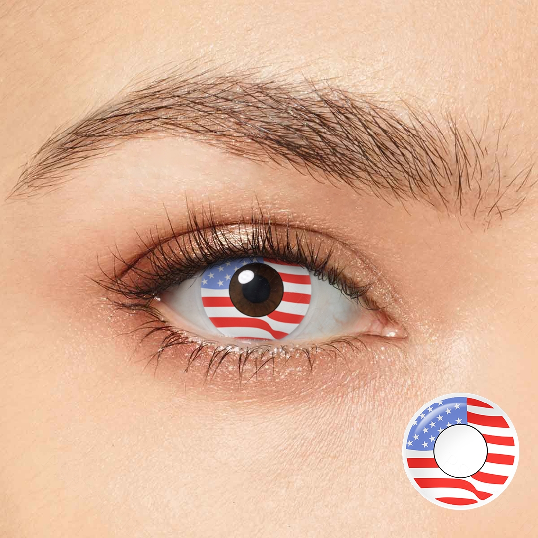 Freedom Star Costume Yearly Contact Lenses | 2 Pcs