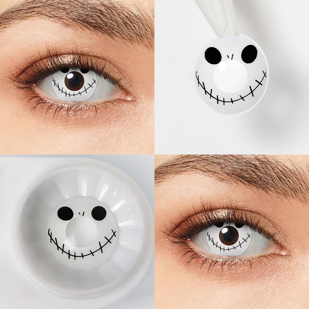 Halloween Doll White Costume Yearly Contact Lenses