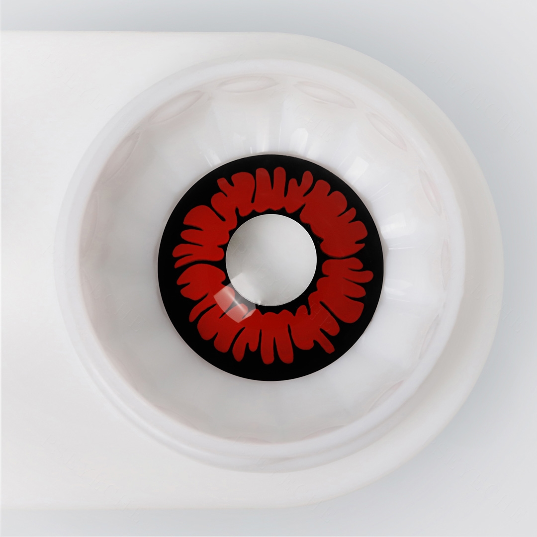 Eotd Floral Red Halloween Yearly Contact Lenses