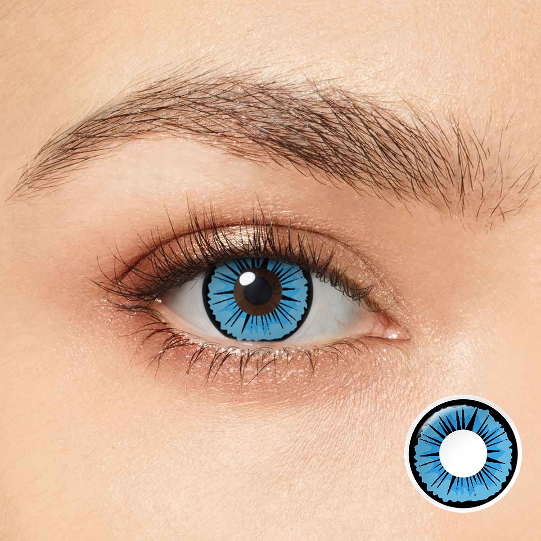 Thunderburst Blue Costume Yearly Contact Lenses | 2 Pcs