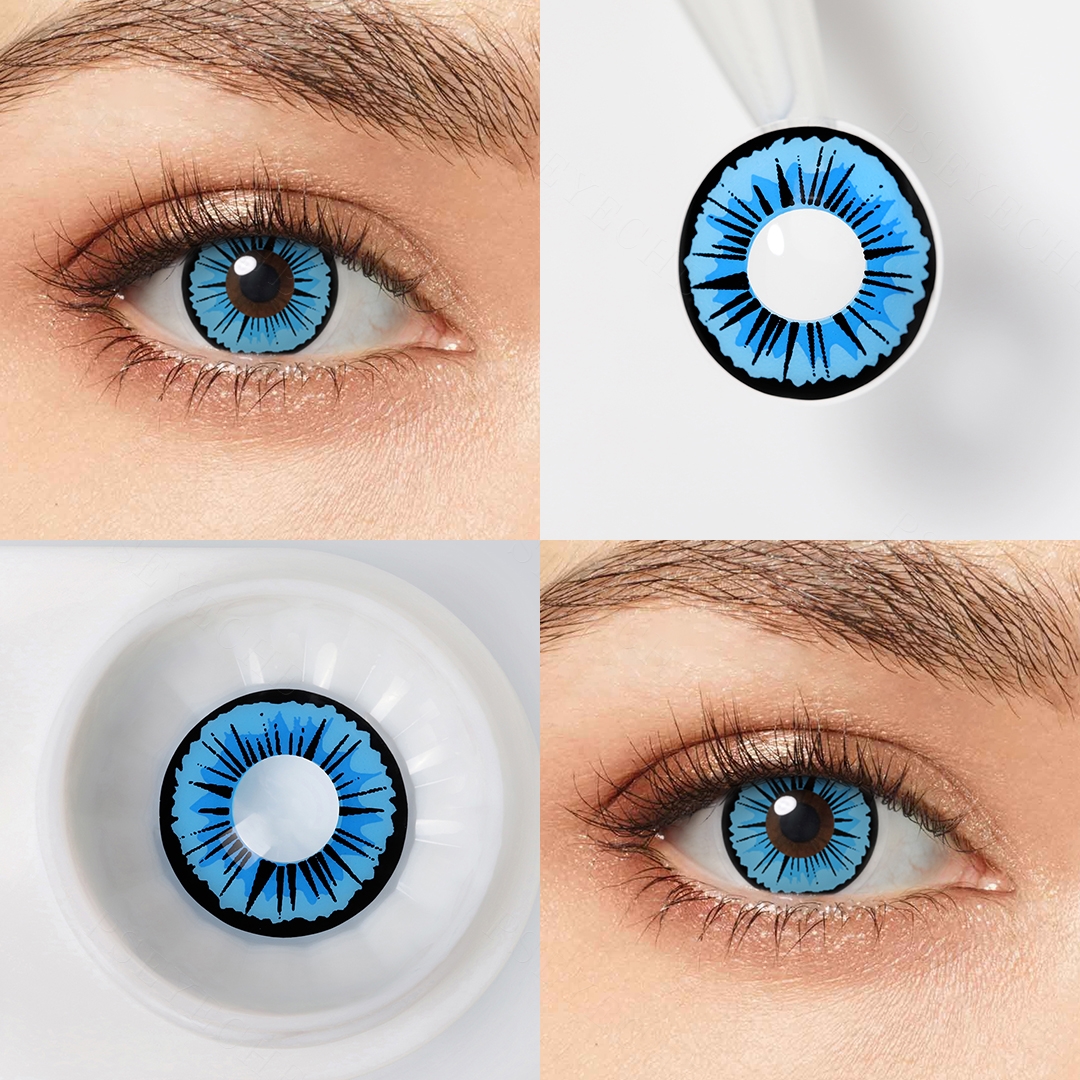 Thunderburst Blue Costume Yearly Contact Lenses | 2 Pcs
