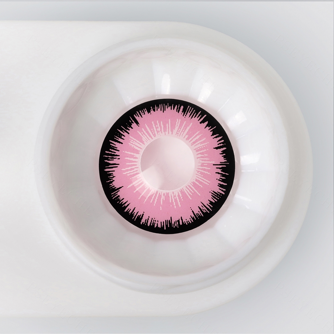 Blush Starburst Pink Costume Yearly Contact Lenses | 2 Pcs