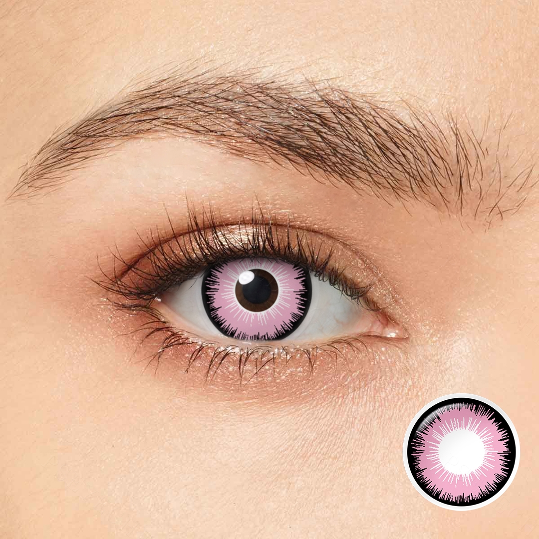 Blush Starburst Pink Costume Yearly Contact Lenses | 2 Pcs