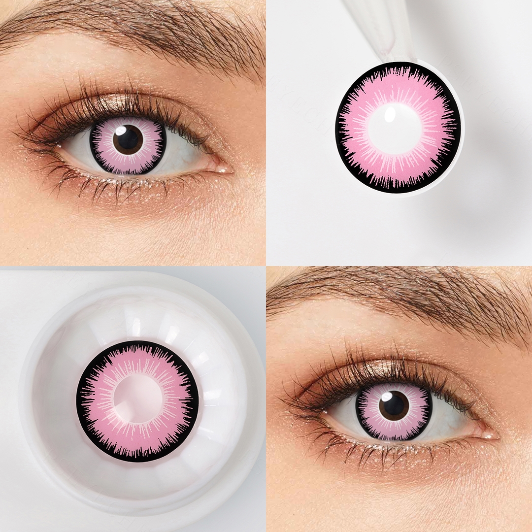 Blush Starburst Pink Costume Yearly Contact Lenses | 2 Pcs