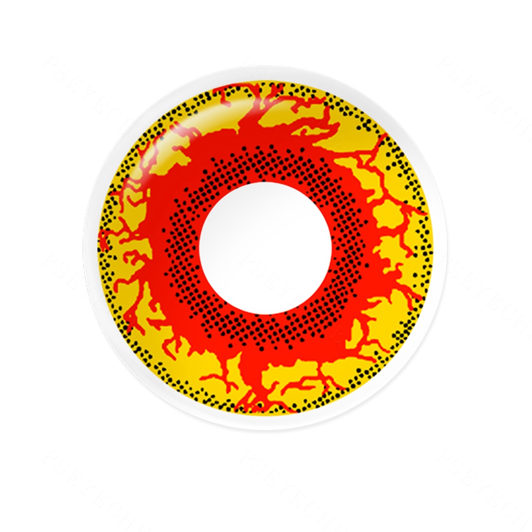 Molten Corona Red Costume Yearly Contact Lenses | 2 Pcs