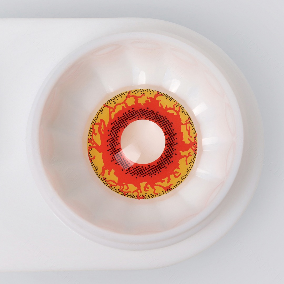 Molten Corona Red Costume Yearly Contact Lenses | 2 Pcs