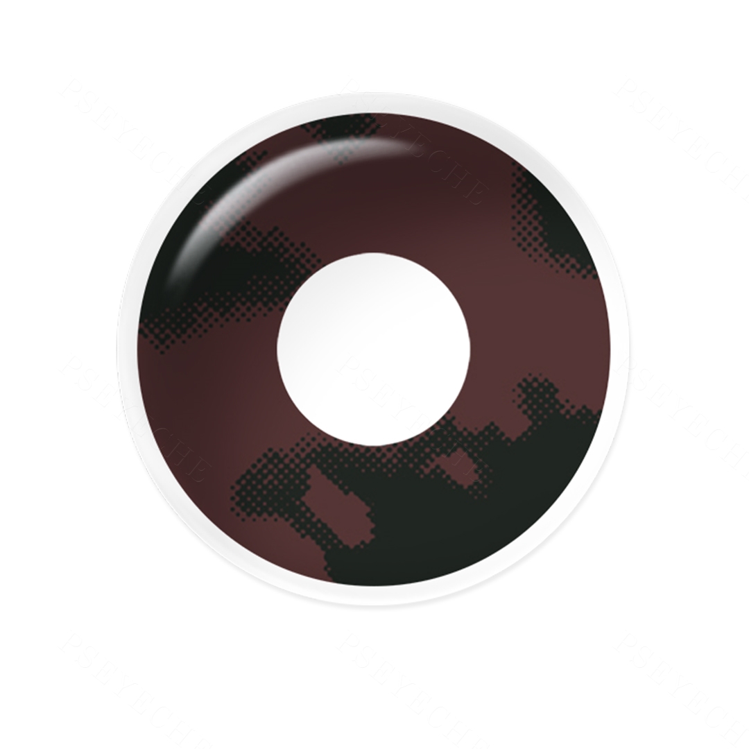 Pixel Donuts Black Costume Yearly Contact Lenses